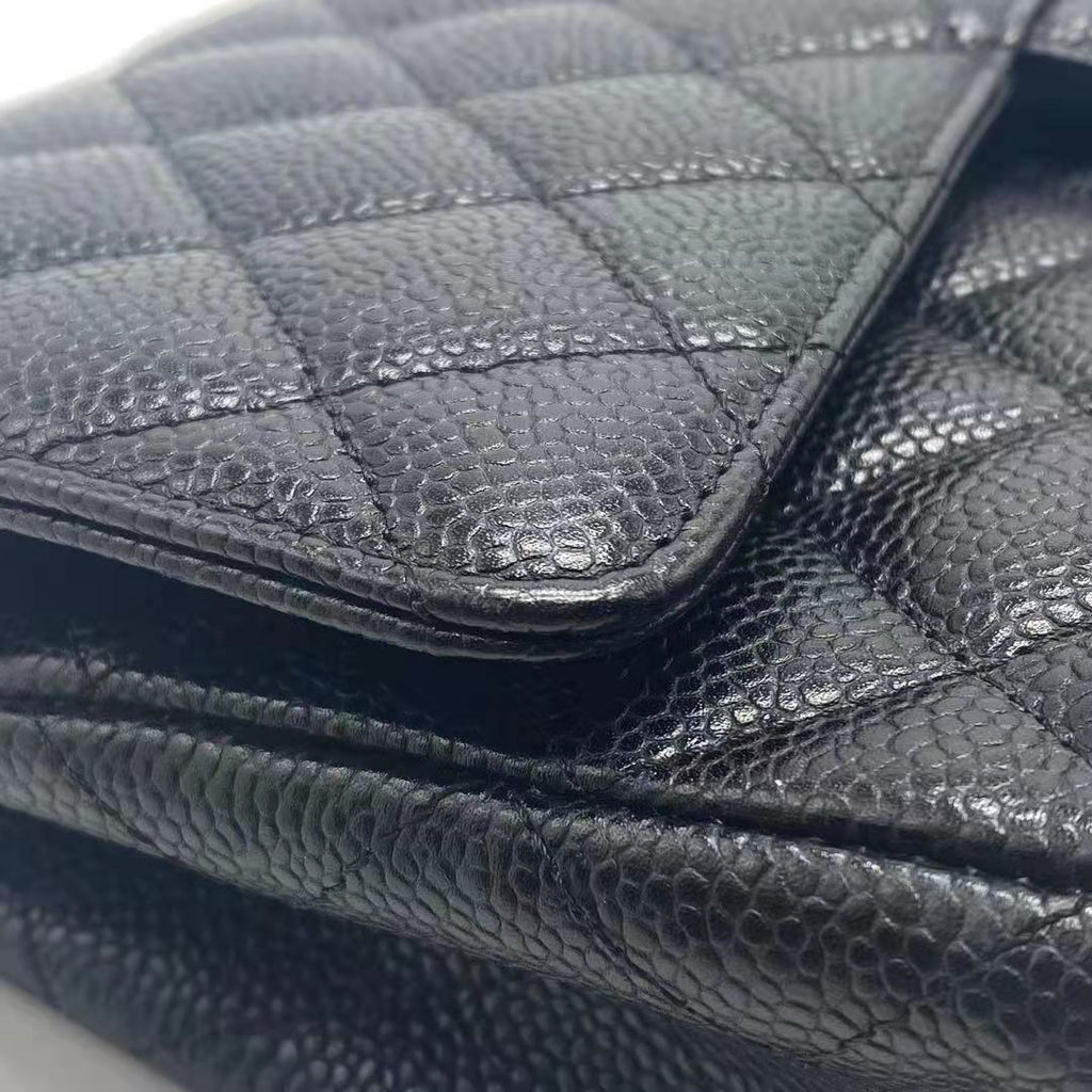 chanel-medium-classic-double-flap-caviar-black-shw-serial-12