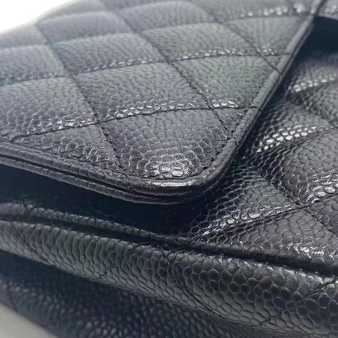 chanel-medium-classic-double-flap-caviar-black-shw-serial-12