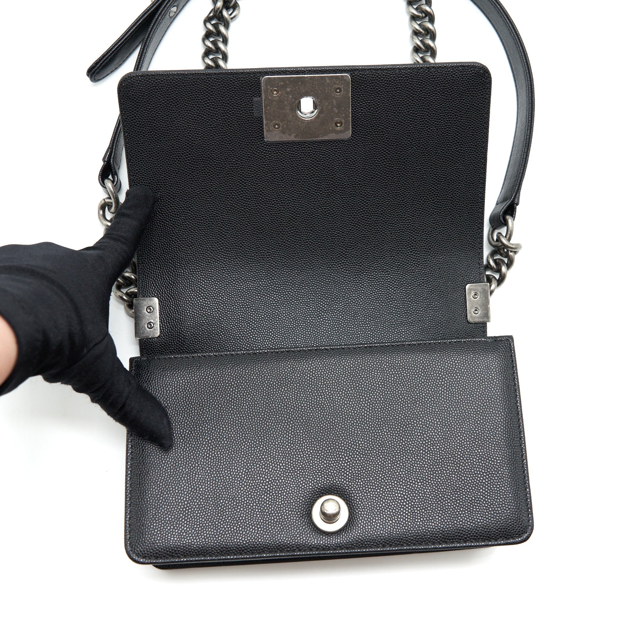 chanel-small-boy-bag-caviar-black-ruthenium-sliver-hardware-microchip-1