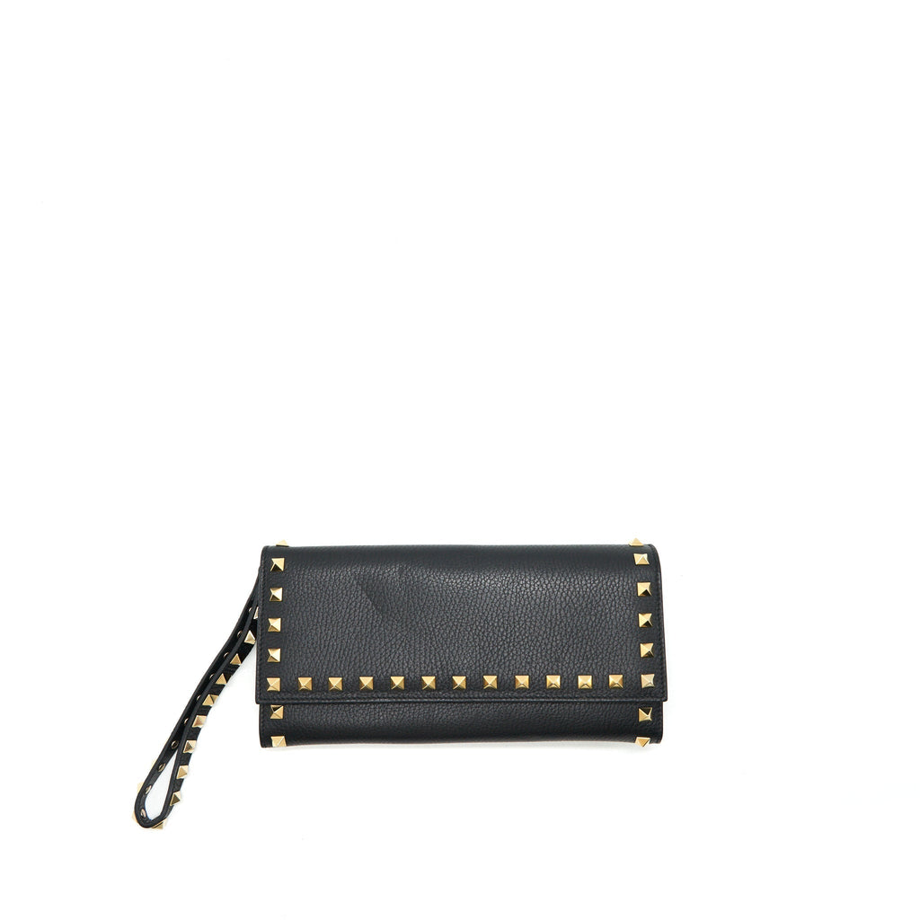 valentino-rockstud-long-wallet-black