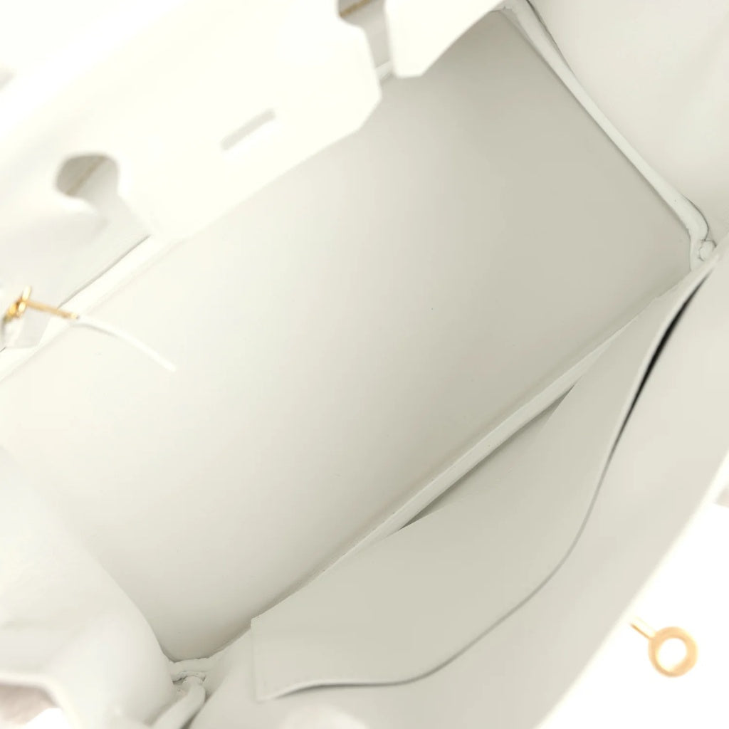 Birkin 25 White Swift Gold hardware Bag