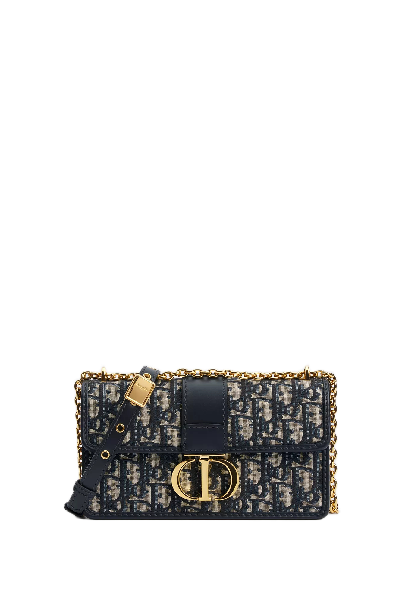 30 Montaigne East-West with Chain Blue Dior Bag