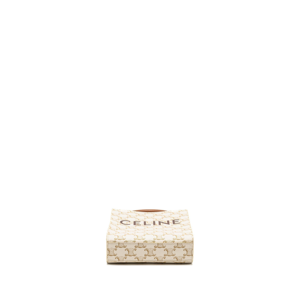 celine-mini-vertical-cabas-triomphe-canvas-calfskin-white-ghw-1