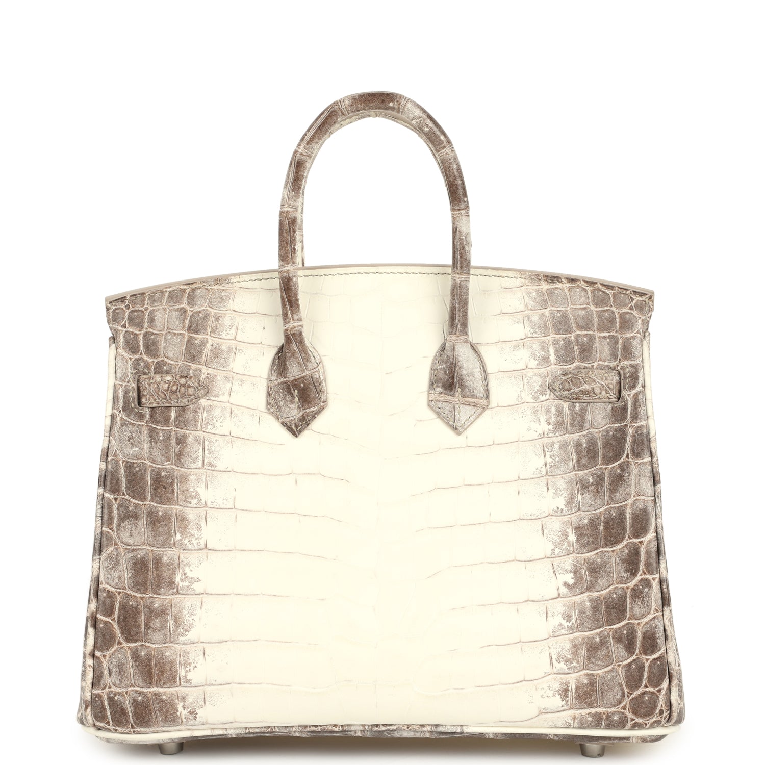 Birkin 25 Himalaya Niloticus Crocodile Palladium Hardware Bag