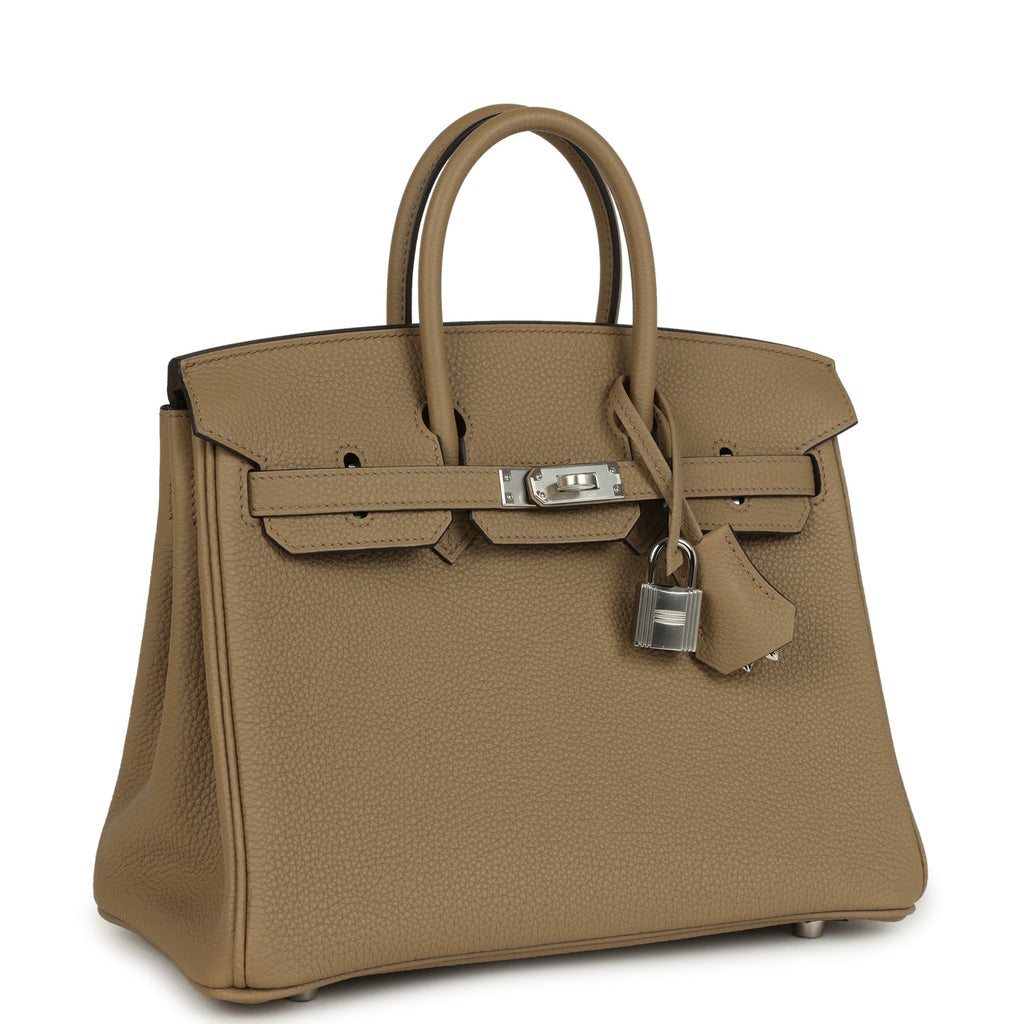 Birkin 25 Beige Marfa Togo Palladium Hardware Bag