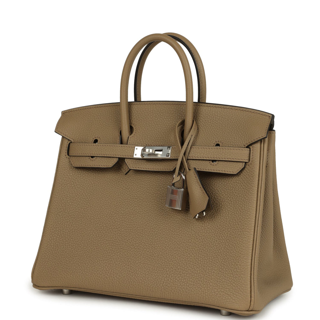 Birkin 25 Beige Marfa Togo Palladium Hardware Bag