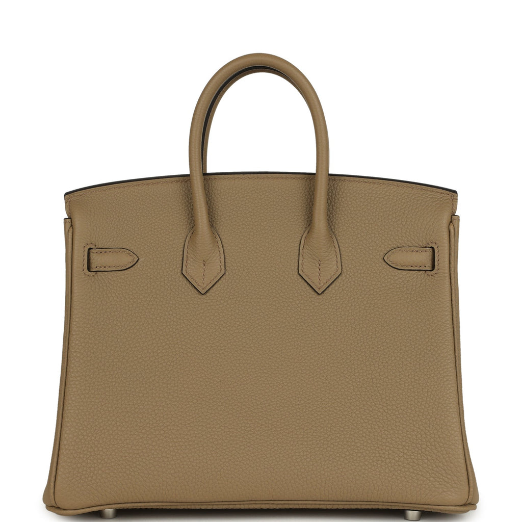 Birkin 25 Beige Marfa Togo Palladium Hardware Bag