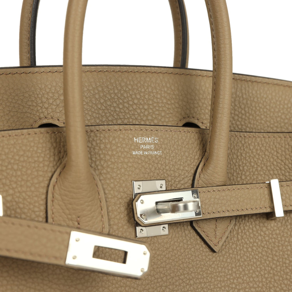 Birkin 25 Beige Marfa Togo Palladium Hardware Bag