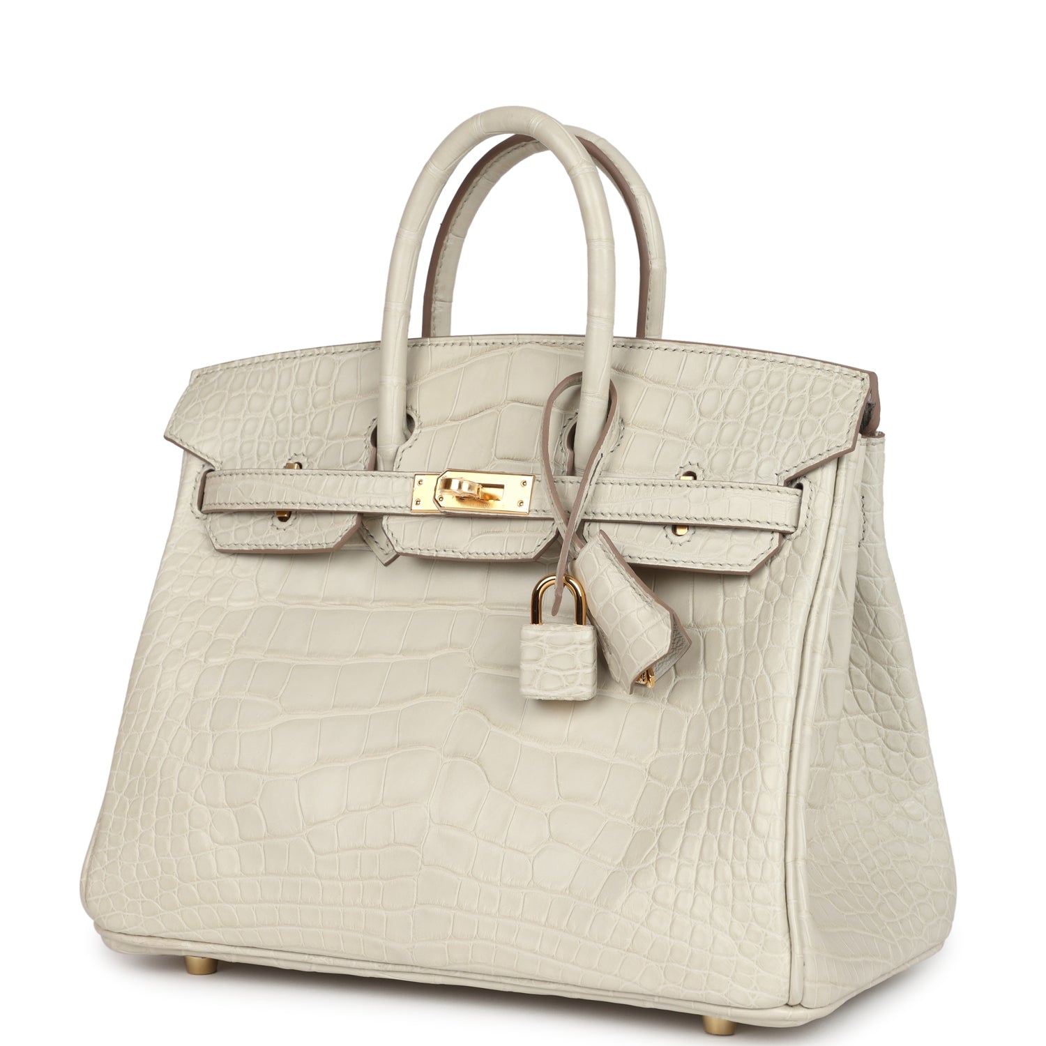 Birkin 25 Beton Matte Alligator Gold Hardware Bag