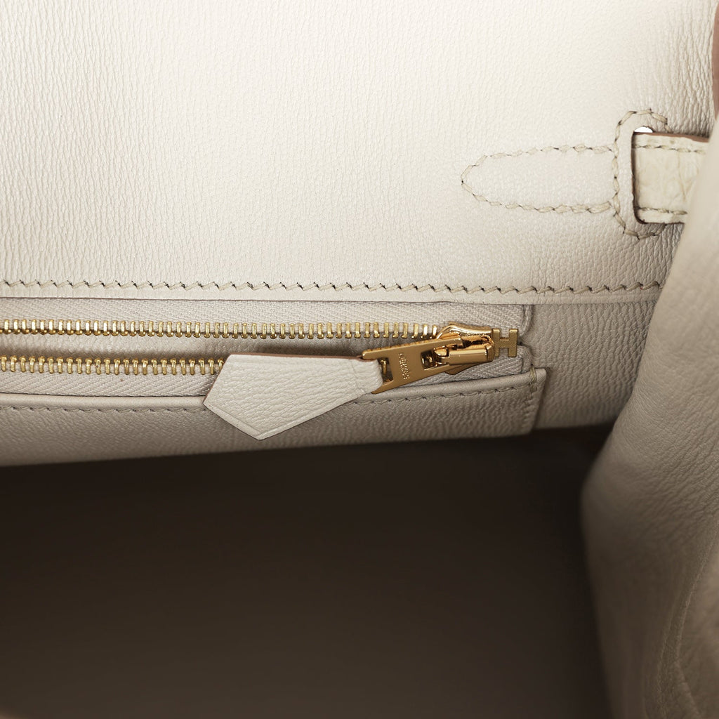 Birkin 25 Beton Matte Alligator Gold Hardware Bag