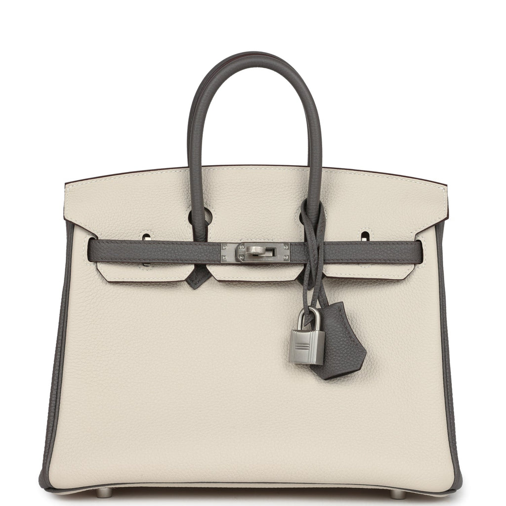 Birkin 25 Beton and Etain Togo Brushed Palladium Hardware Bag