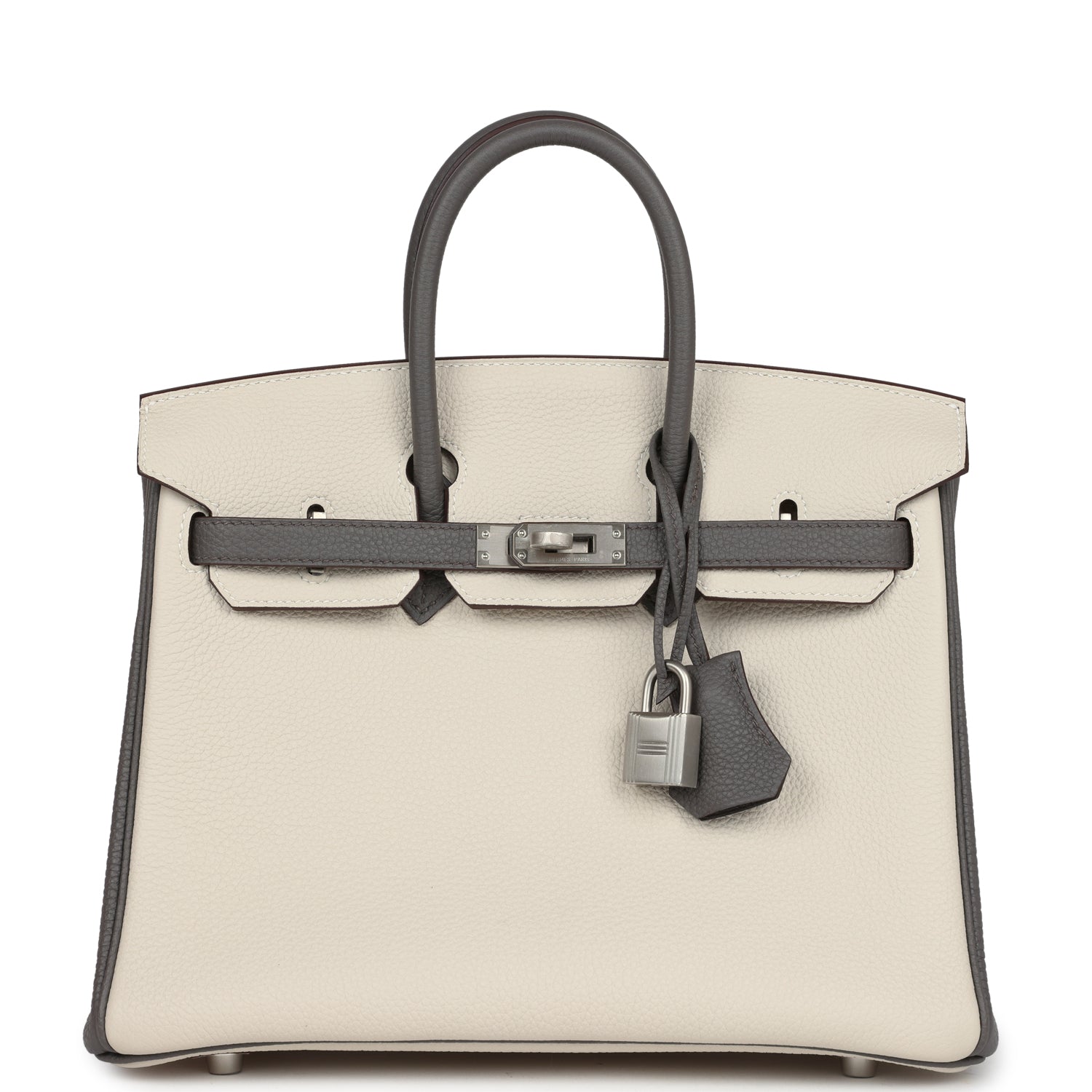 Birkin 25 Beton and Etain Togo Brushed Palladium Hardware Bag