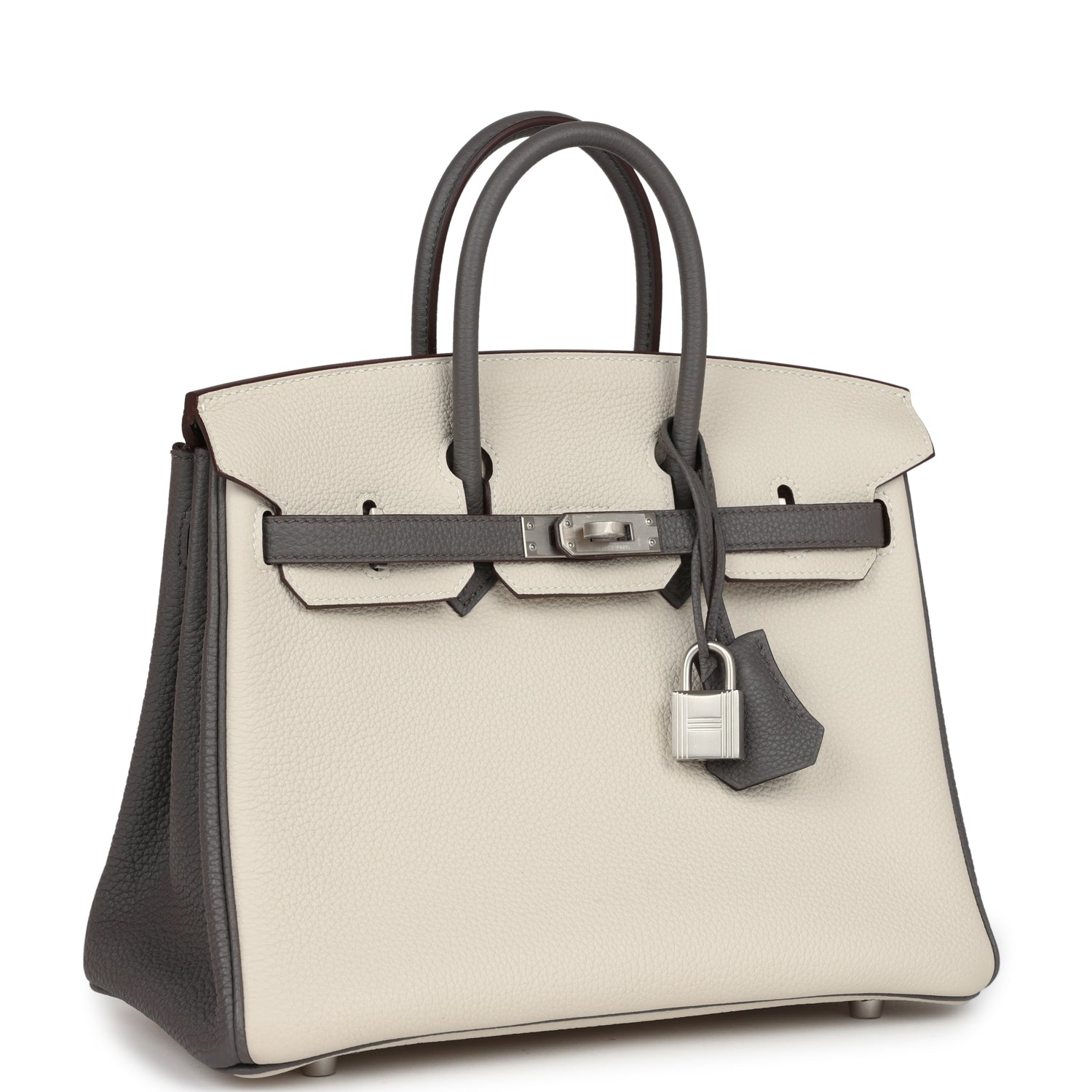 Birkin 25 Beton and Etain Togo Brushed Palladium Hardware Bag