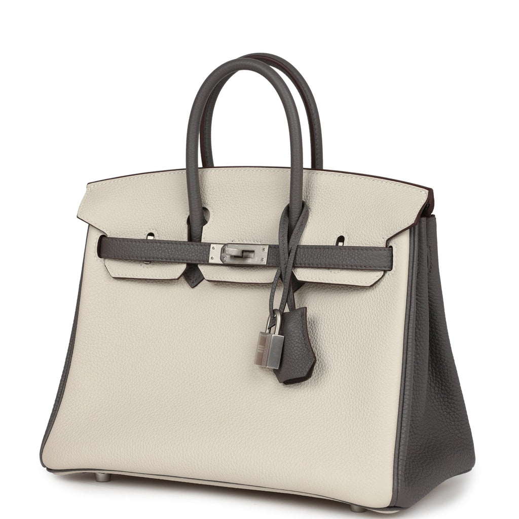 Birkin 25 Beton and Etain Togo Brushed Palladium Hardware Bag