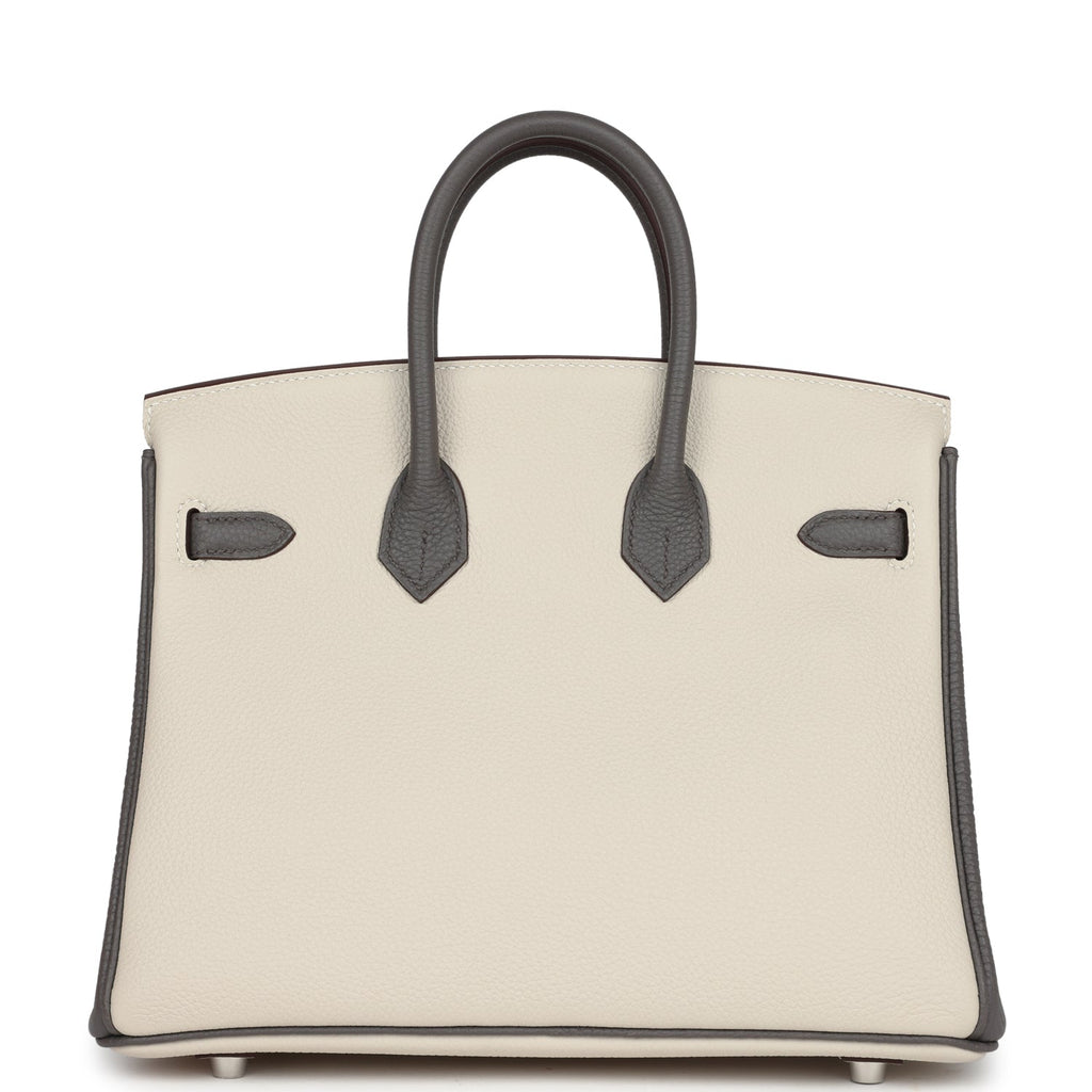 Birkin 25 Beton and Etain Togo Brushed Palladium Hardware Bag