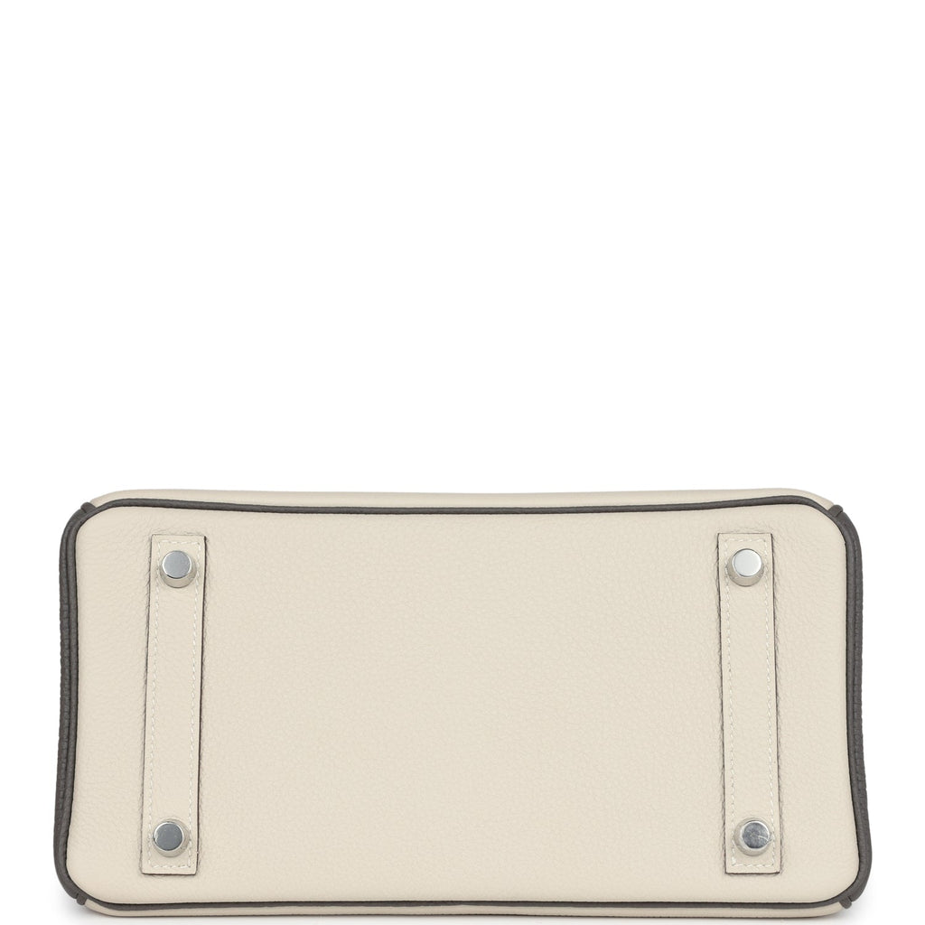 Birkin 25 Beton and Etain Togo Brushed Palladium Hardware Bag
