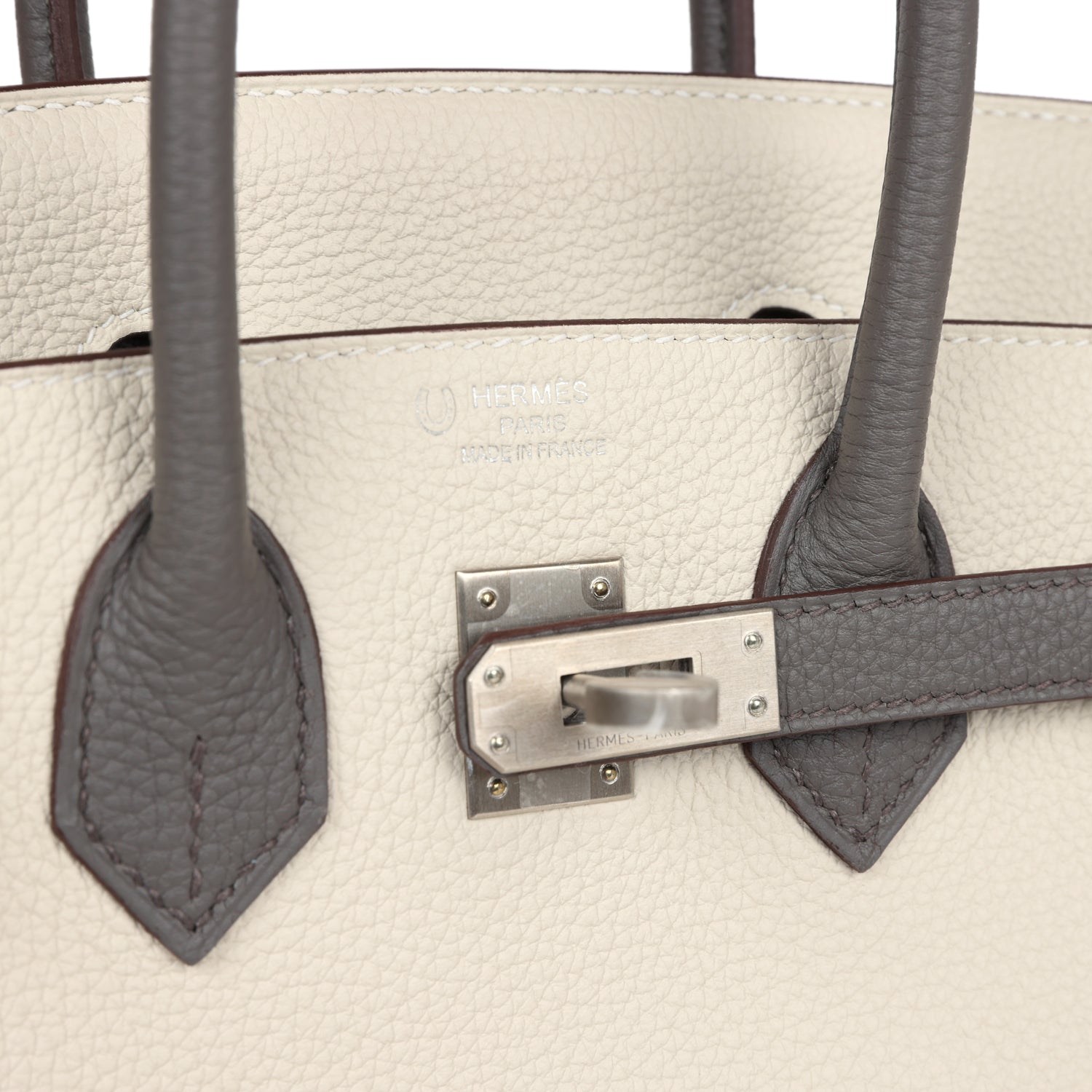 Birkin 25 Beton and Etain Togo Brushed Palladium Hardware Bag