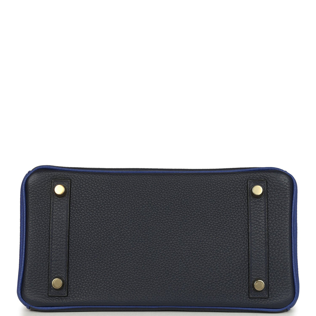Birkin 25 Bi-Color Bleu Nuit and Bleu Electric Togo Brushed Gold Hardware Bag