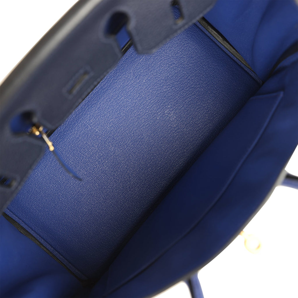 Birkin 25 Bi-Color Bleu Nuit and Bleu Electric Togo Brushed Gold Hardware Bag