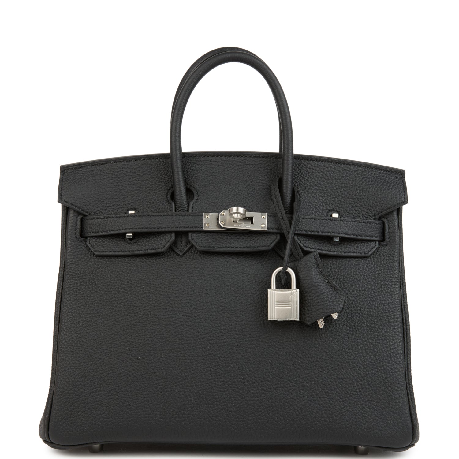 Birkin 25 Black Togo Brushed Palladium Hardware Bag