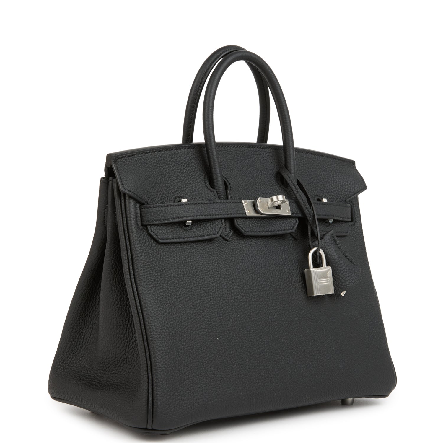 Birkin 25 Black Togo Brushed Palladium Hardware Bag