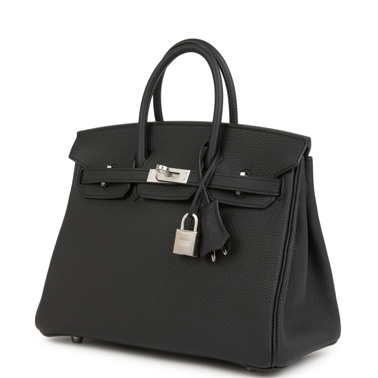 Birkin 25 Black Togo Brushed Palladium Hardware Bag