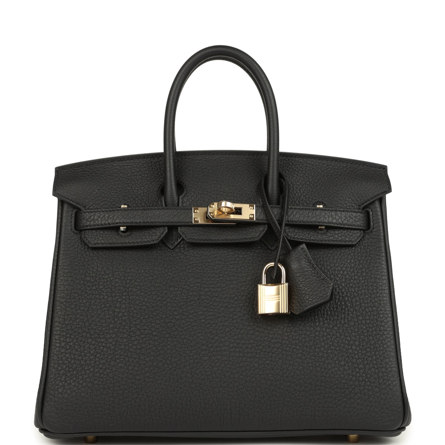 Birkin 25 Black Togo Permabrass Hardware Bag