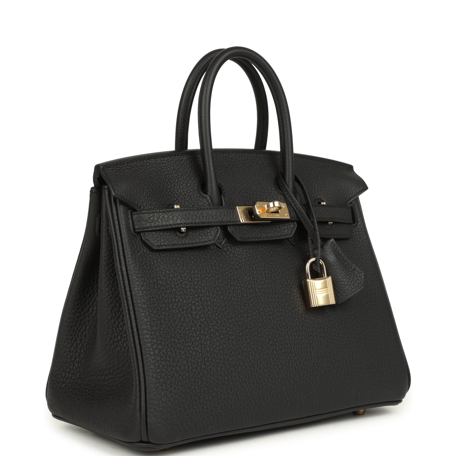 Birkin 25 Black Togo Permabrass Hardware Bag