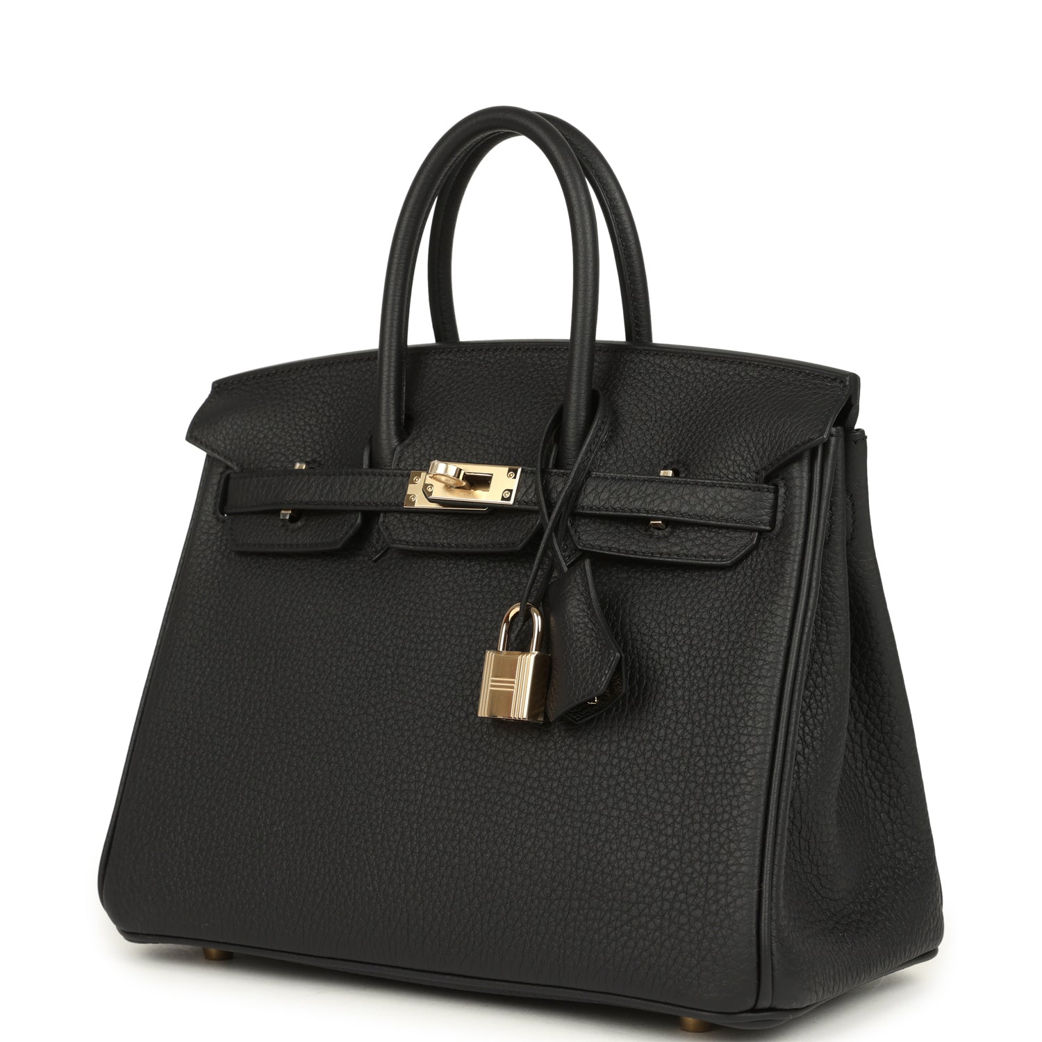 Birkin 25 Black Togo Permabrass Hardware Bag