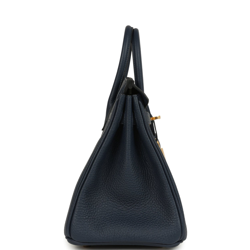 Birkin 25 Bleu Abysse Togo Gold Hardware Bag