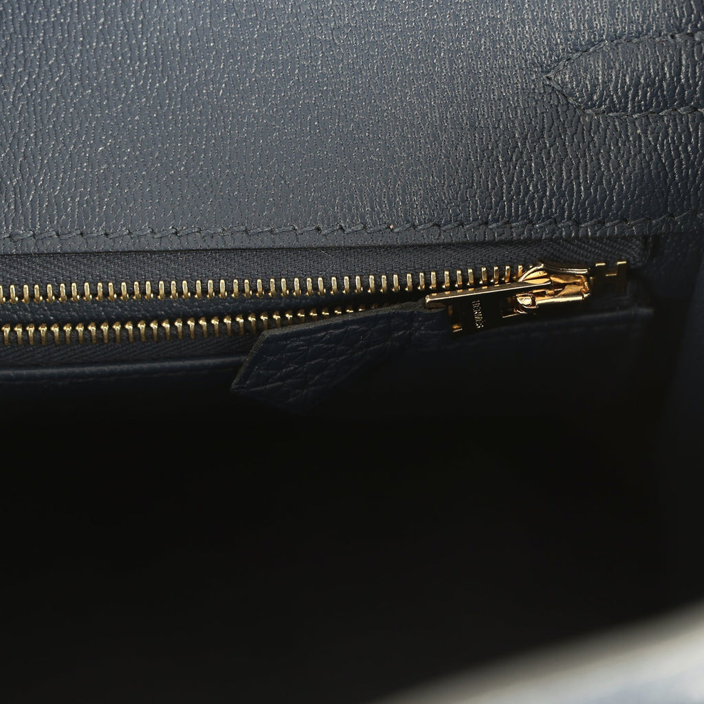Birkin 25 Bleu Abysse Togo Gold Hardware Bag