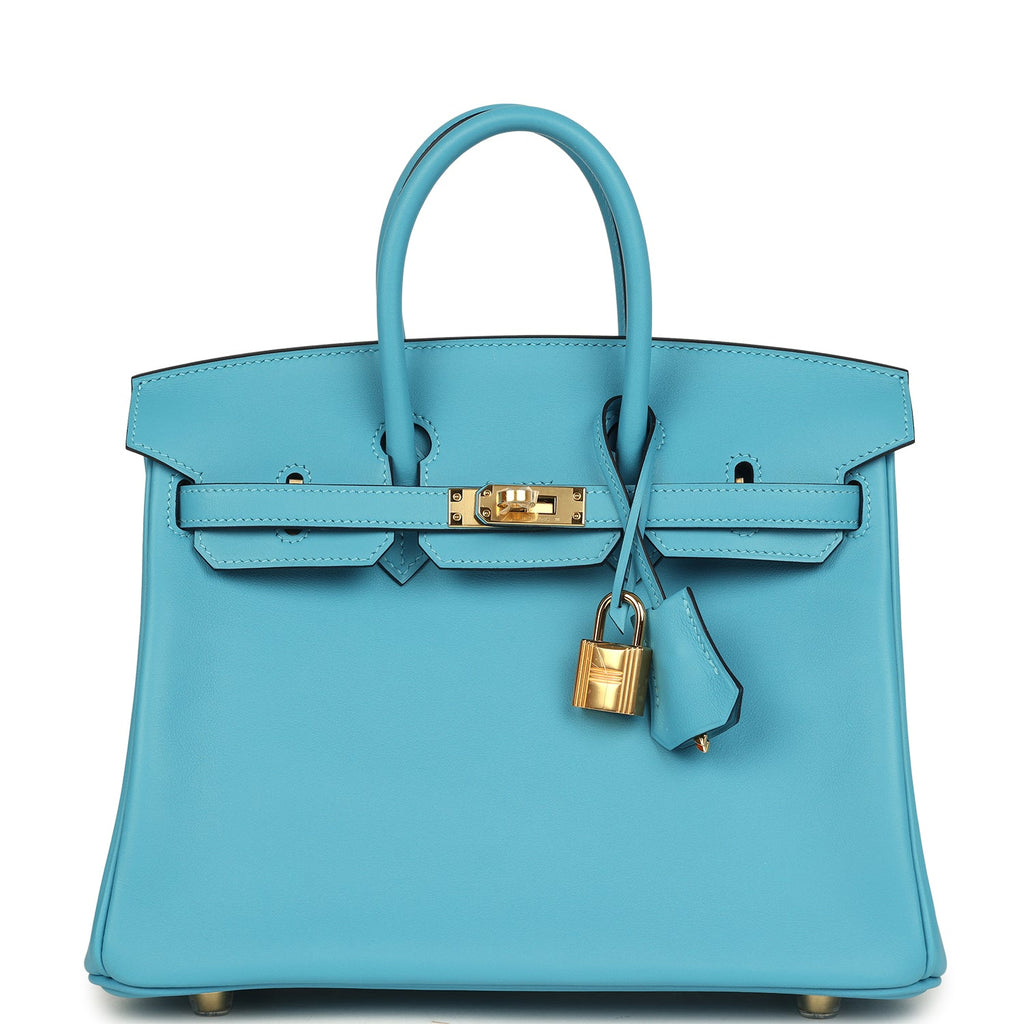Birkin 25 Bleu Du Nord Swift Gold Hardware Bag