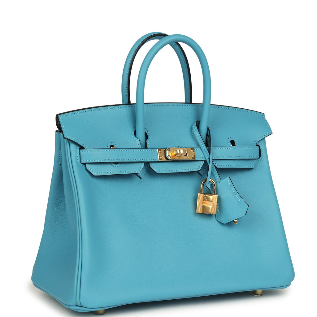 Birkin 25 Bleu Du Nord Swift Gold Hardware Bag