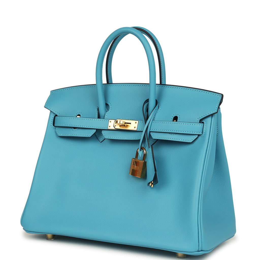 Birkin 25 Bleu Du Nord Swift Gold Hardware Bag