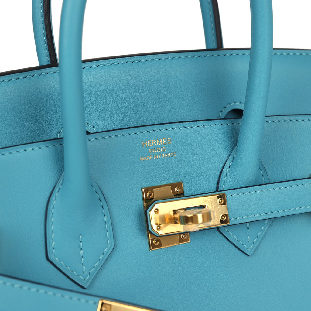 Birkin 25 Bleu Du Nord Swift Gold Hardware Bag