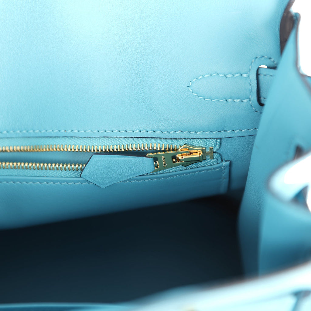 Birkin 25 Bleu Du Nord Swift Gold Hardware Bag