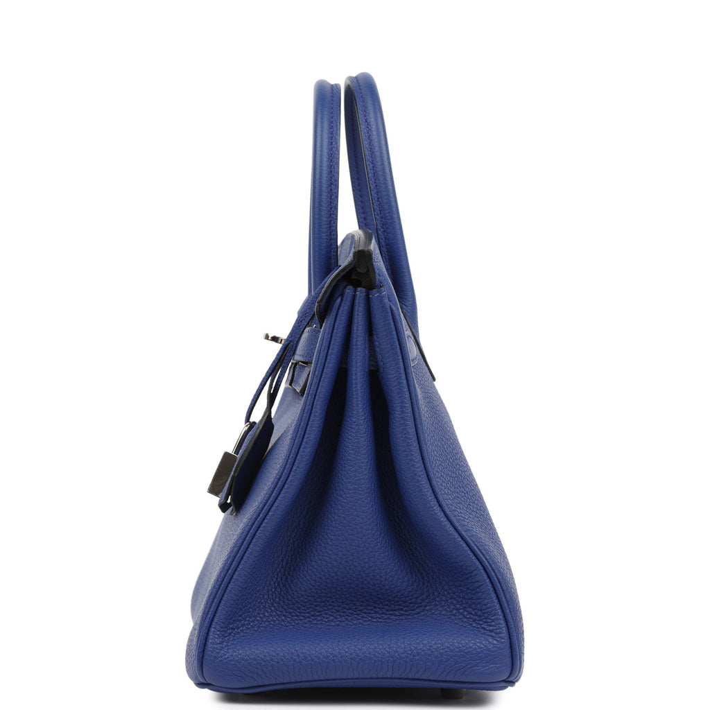 Birkin 25 Bleu Electric Togo Palladium Hardware Bag