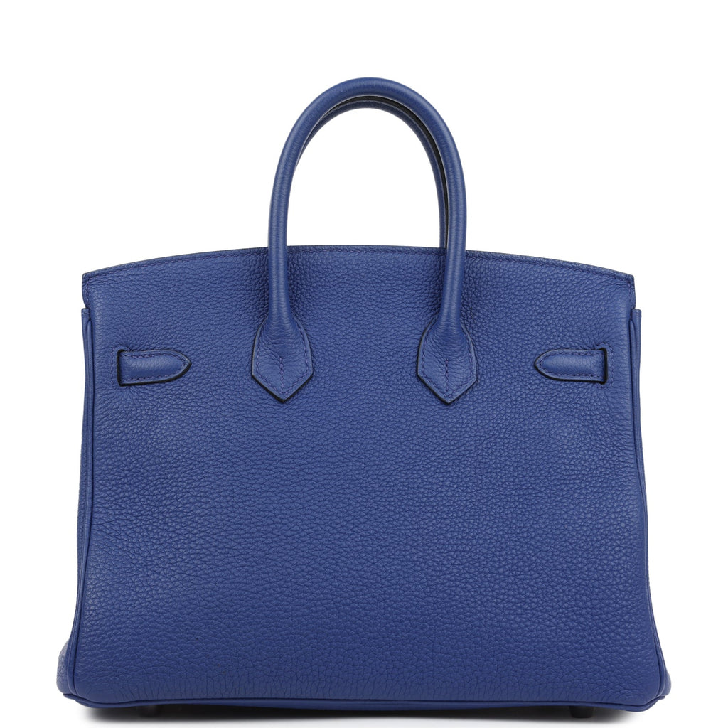 Birkin 25 Bleu Electric Togo Palladium Hardware Bag