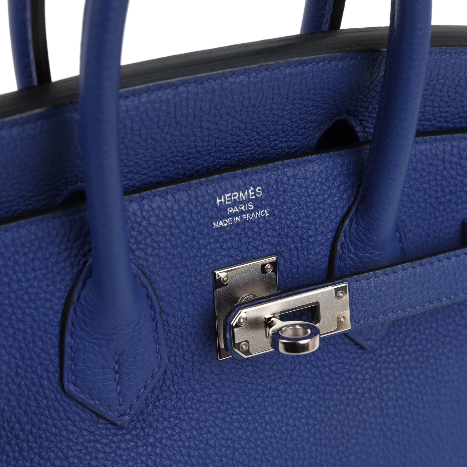 Birkin 25 Bleu Electric Togo Palladium Hardware Bag