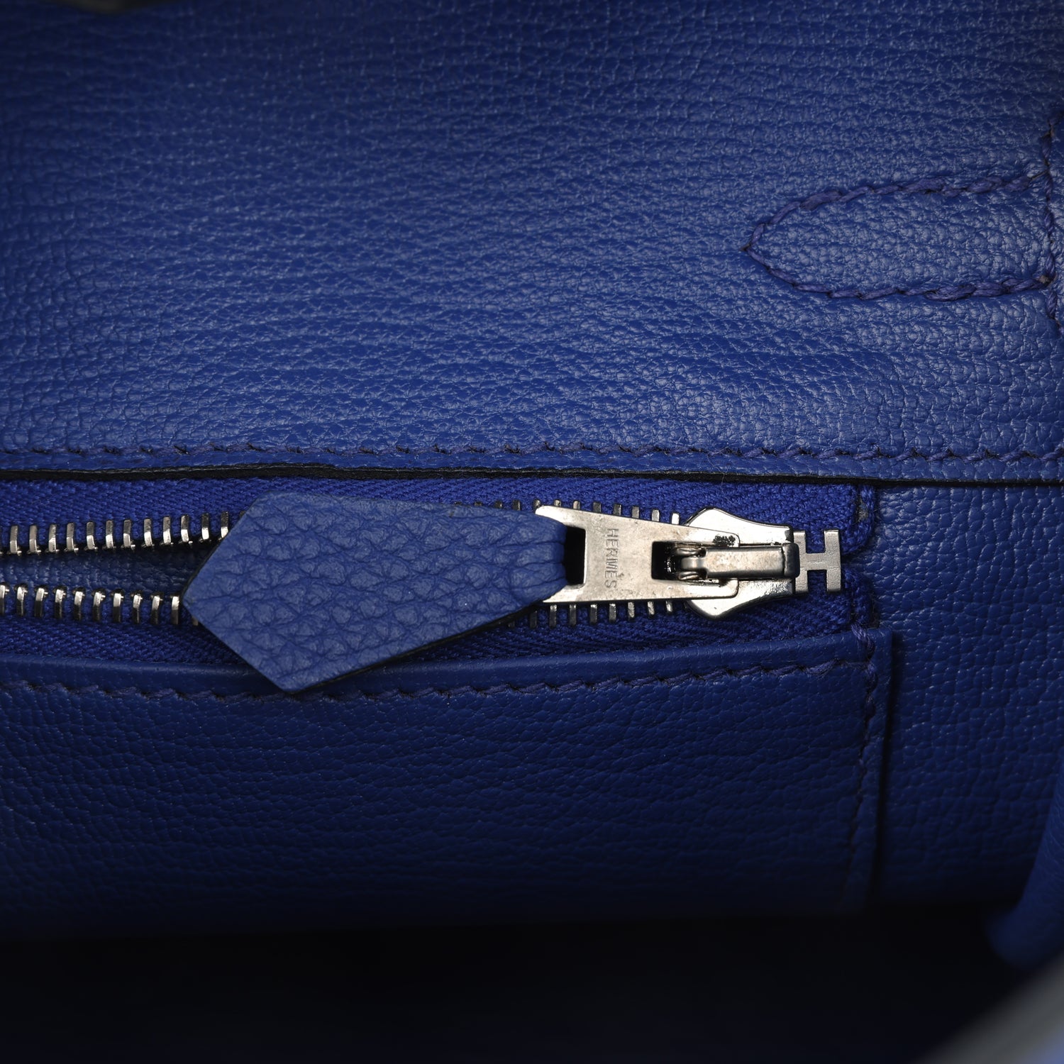 Birkin 25 Bleu Electric Togo Palladium Hardware Bag