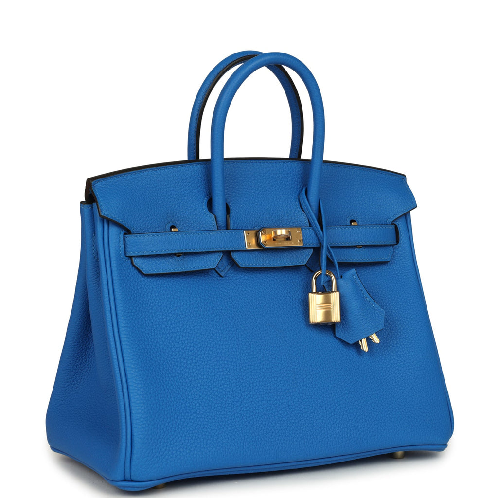 Birkin 25 Bleu Hydra Togo Gold Hardware Bag