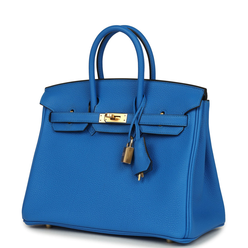 Birkin 25 Bleu Hydra Togo Gold Hardware Bag