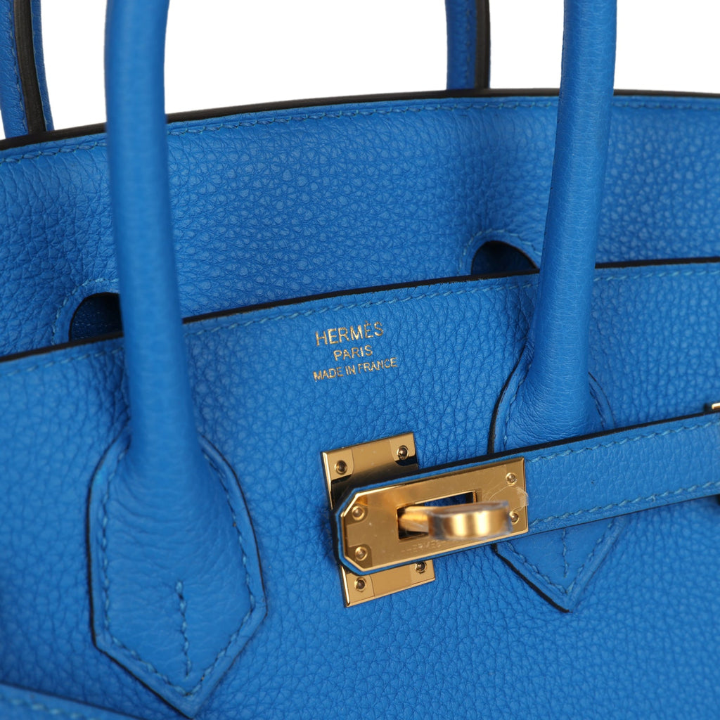 Birkin 25 Bleu Hydra Togo Gold Hardware Bag