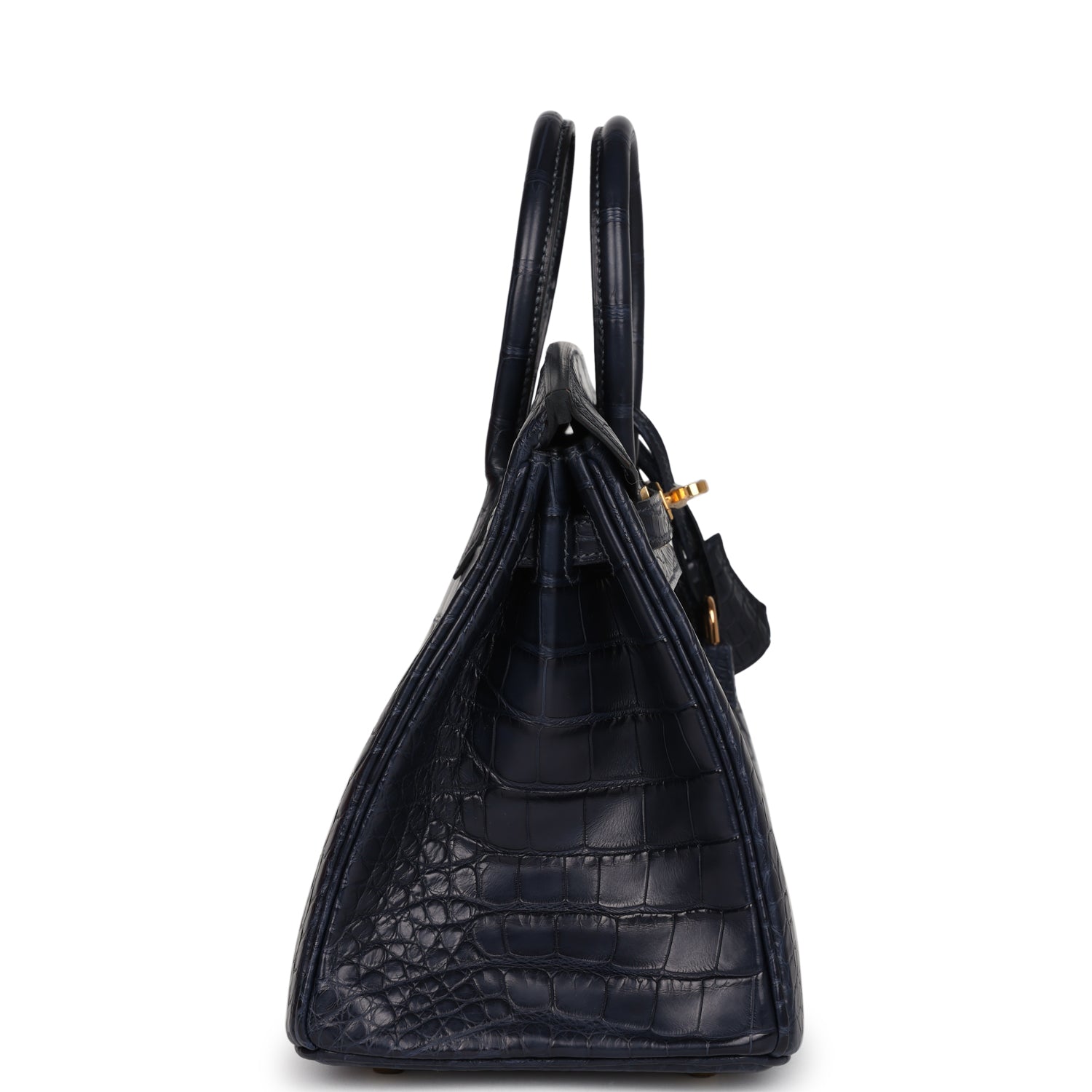 Birkin 25 Bleu Indigo Matte Alligator Gold Hardware Bag