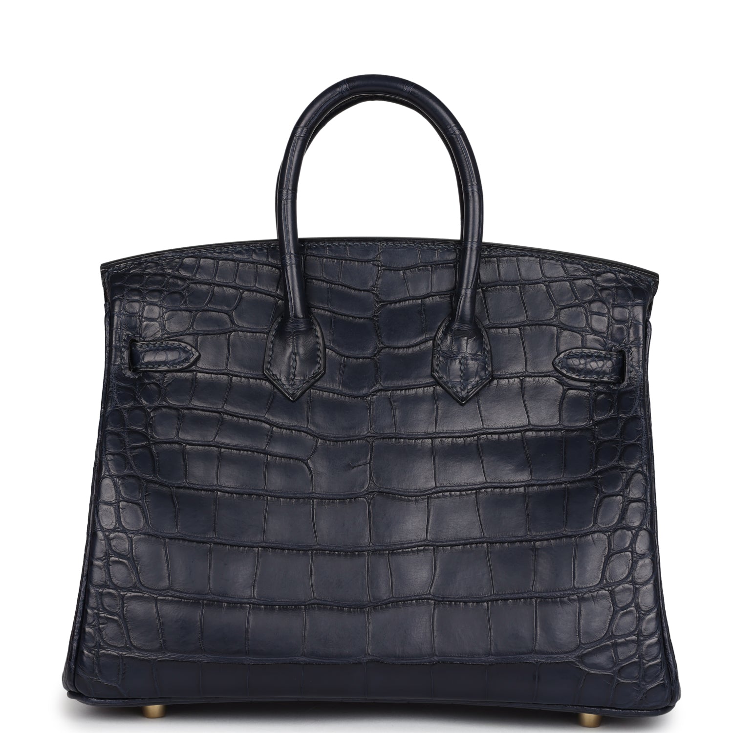 Birkin 25 Bleu Indigo Matte Alligator Gold Hardware Bag