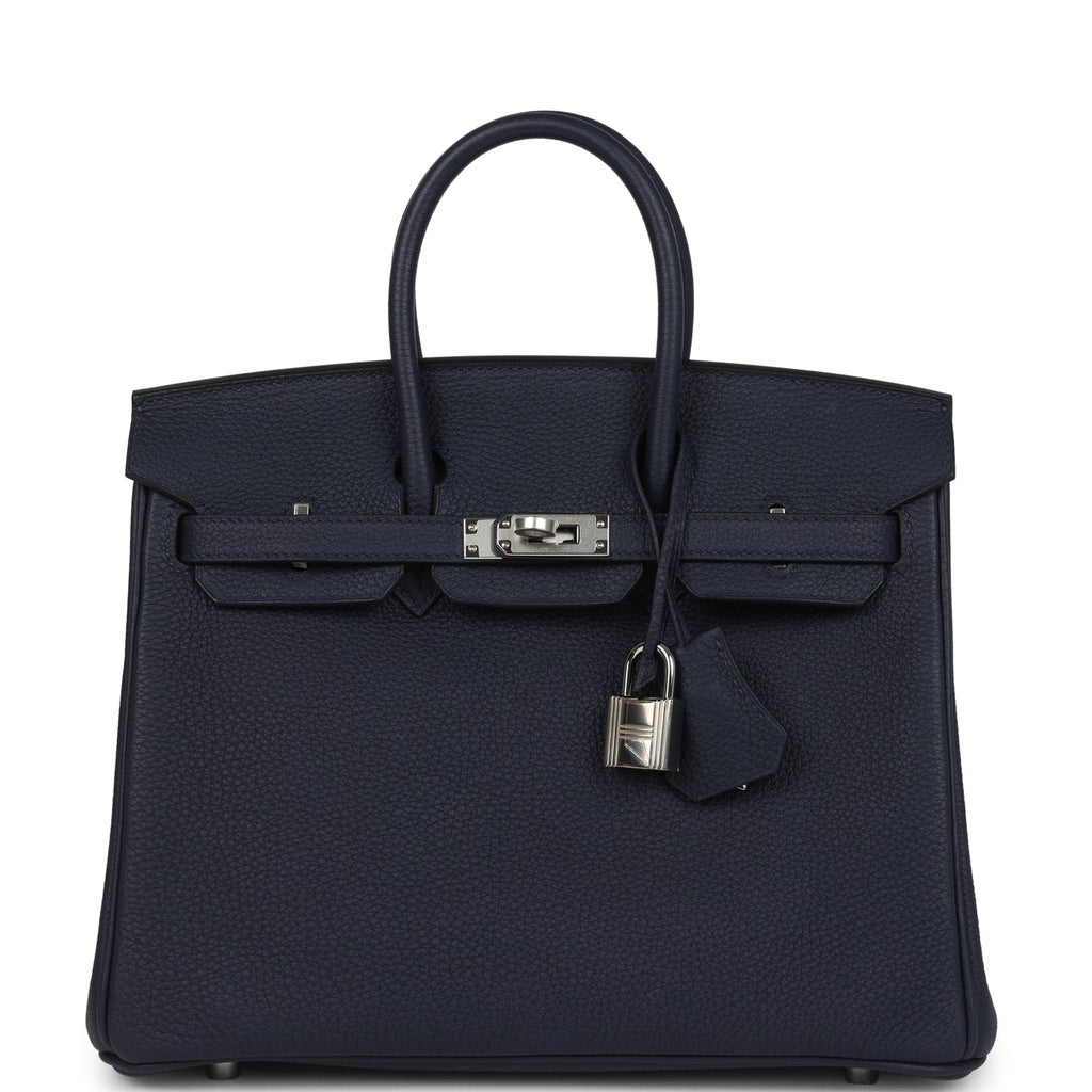 Birkin 25 Bleu Nuit Togo Palladium Hardware Bag