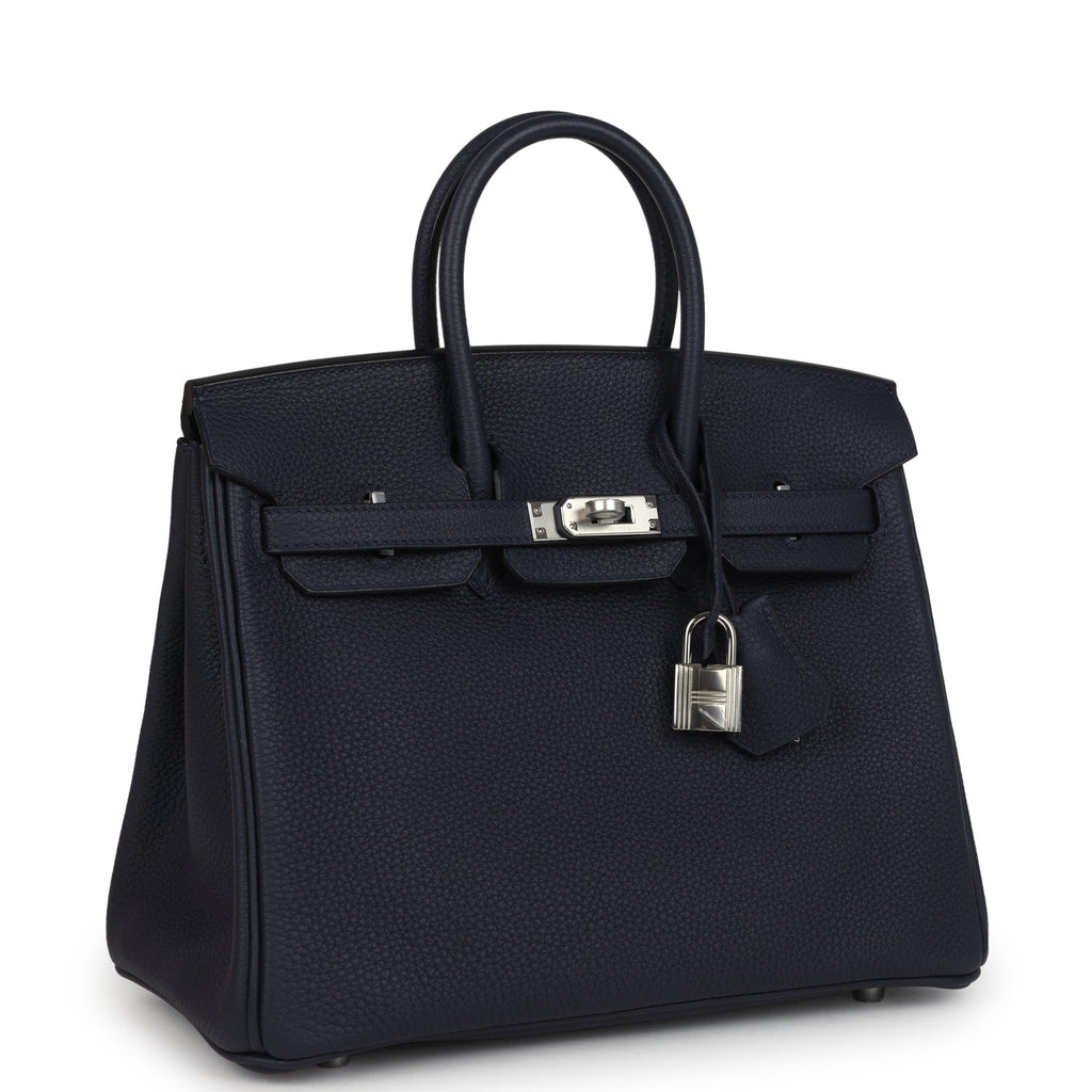Birkin 25 Bleu Nuit Togo Palladium Hardware Bag
