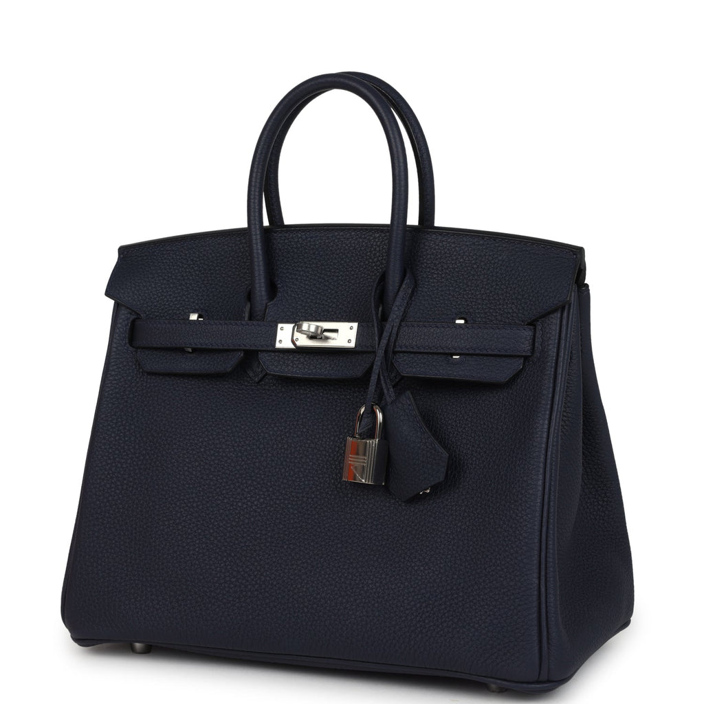 Birkin 25 Bleu Nuit Togo Palladium Hardware Bag