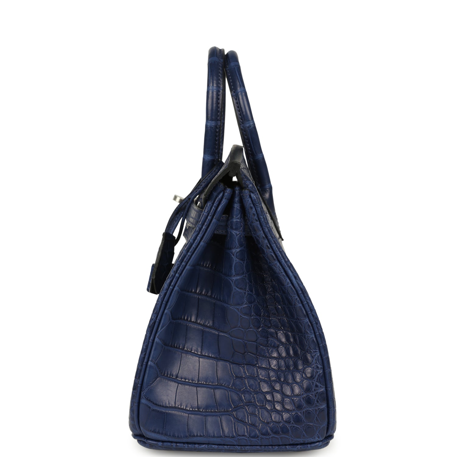 Birkin 25 Bleu Saphir Matte Alligator Palladium Hardware Bag