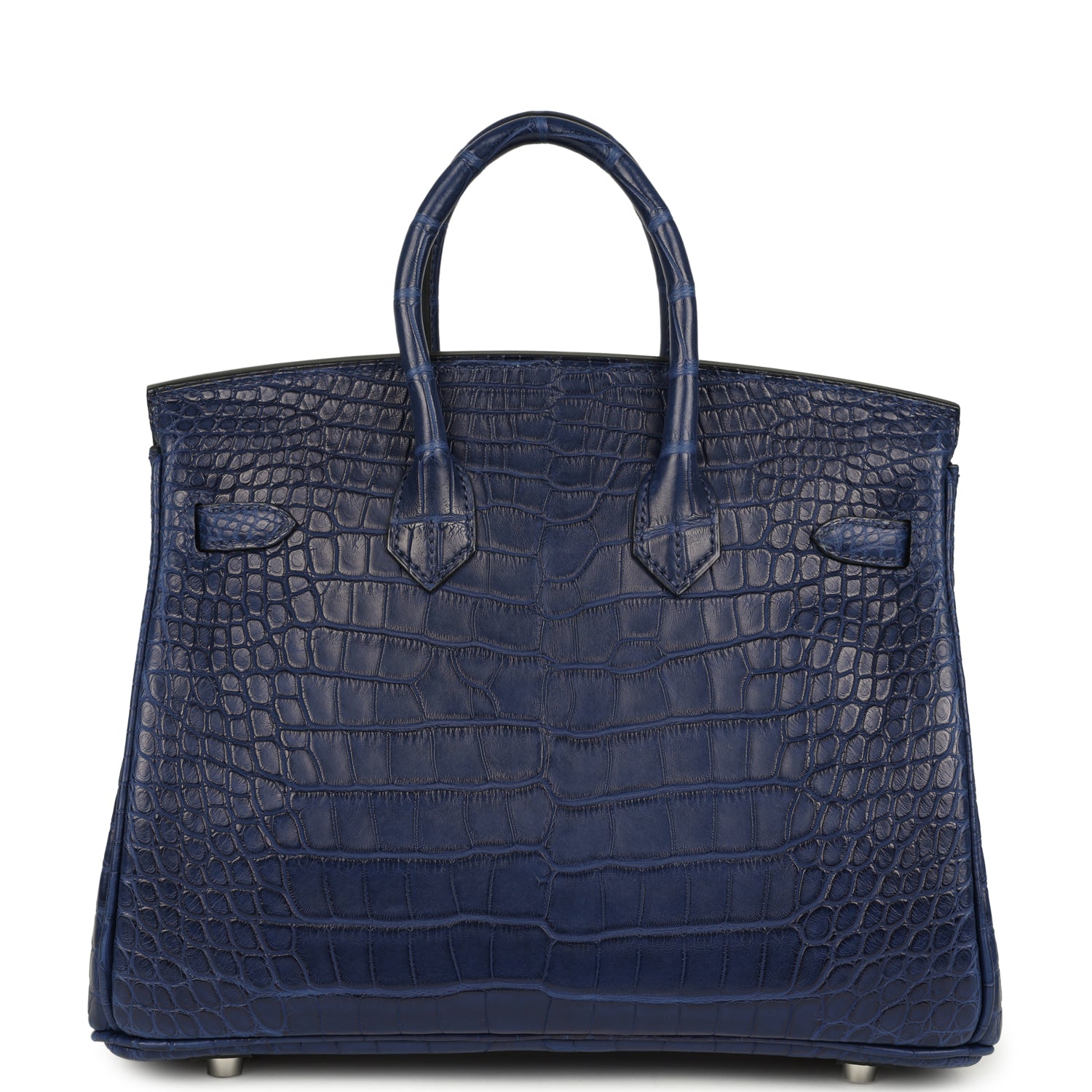 Birkin 25 Bleu Saphir Matte Alligator Palladium Hardware Bag